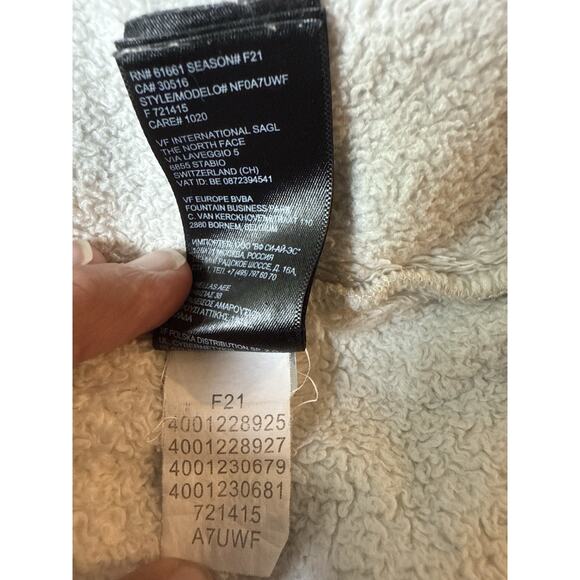 The North Face Osito Fleece Jacket Women’s XS White Cream Full Zip Soft Fuzzy - Picture 3 of 7